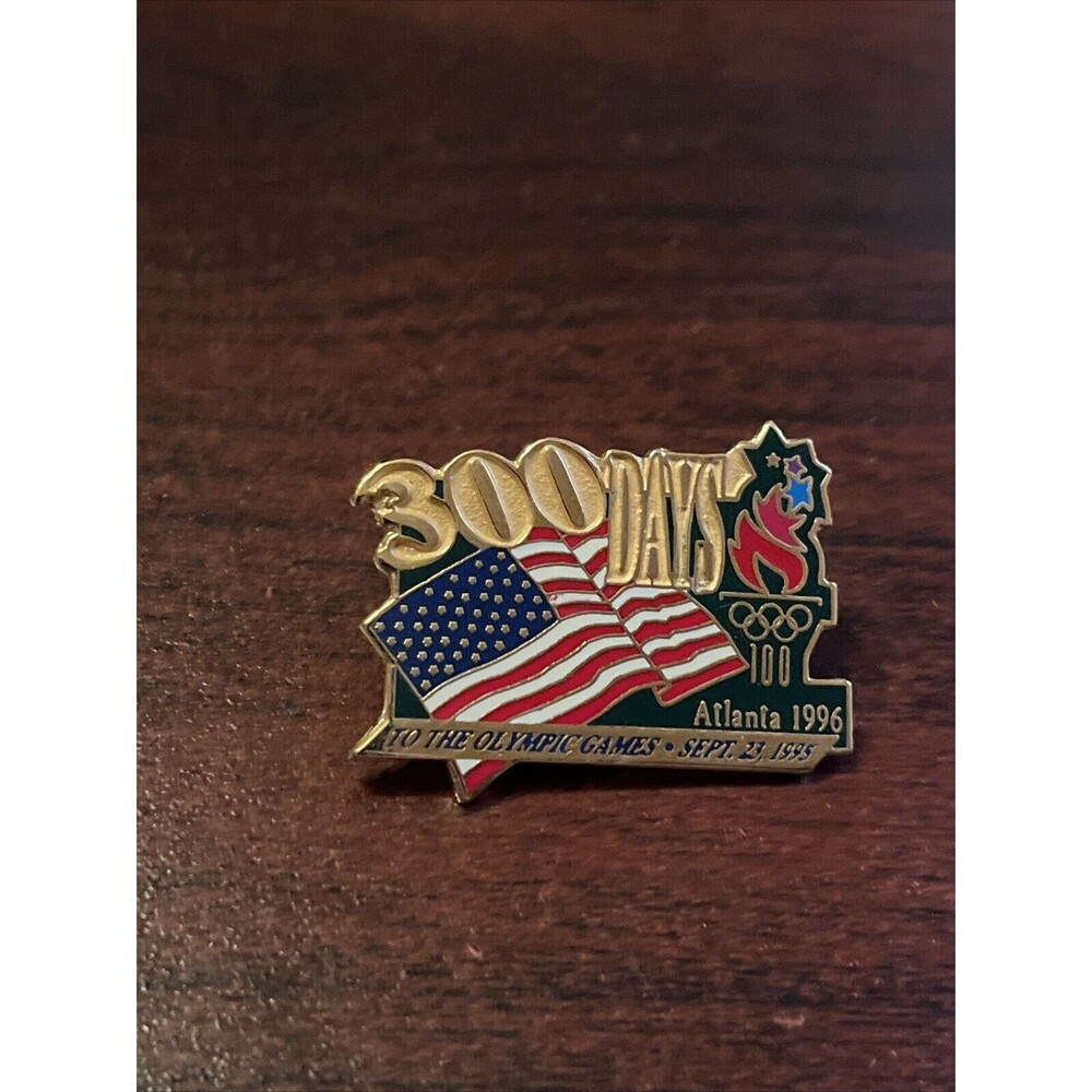 Vintage Countdown To The‎ 1996 Atlanta Olympics 300 Days Lapel Hat Pin